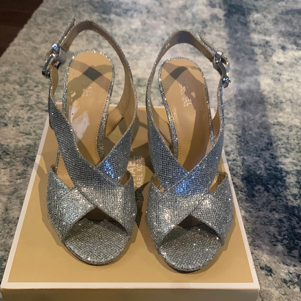 NWT MICHAEL KORS glitter heels - Picture 2 of 5